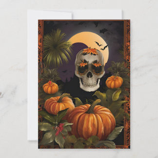 Tarjeta de Halloween Tropical Espeluznante - Día d