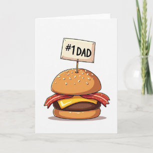 Tarjeta de Hamburguesa del Día del Padre Gourmet
