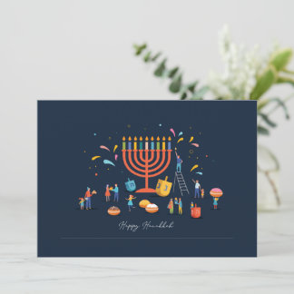 Tarjeta de Hanukkah personalizada