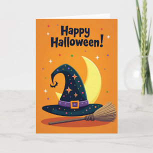 Tarjeta de hechizos de Halloween feliz