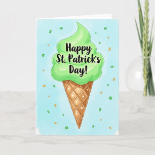 Tarjeta de Helado de Torbellino Verde