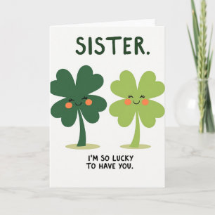 Tarjeta de Hermana Afortunada