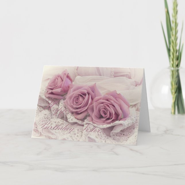 Tarjeta de hermana feliz cumpleaños (Anverso)