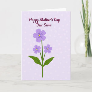 Tarjeta de Hermana Floral de Lunares