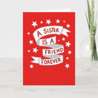 Tarjeta de Hermana Mi Amiga para Siempre