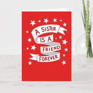 Tarjeta de Hermana Mi Amiga para Siempre