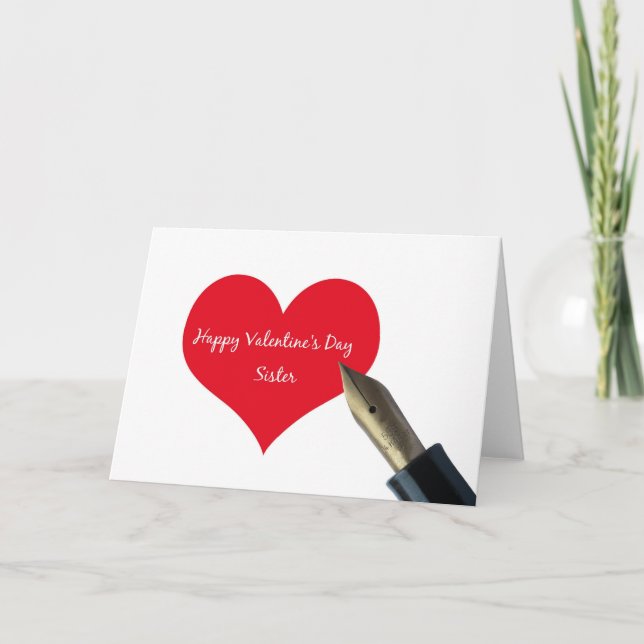 tarjeta de hermana Valentine (Anverso)