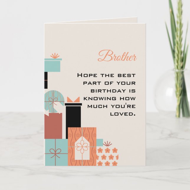 Tarjeta de hermano de cumpleaños feliz (Anverso)