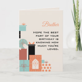 Tarjeta de hermano de cumpleaños feliz