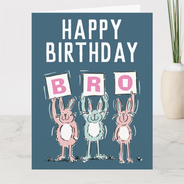 Tarjeta de hermano de cumpleaños feliz (Anverso)
