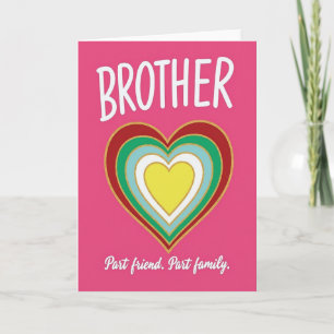 Tarjeta de hermano mejor amigo familia