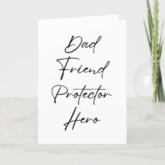 Tarjeta de héroe para protectores de papá
