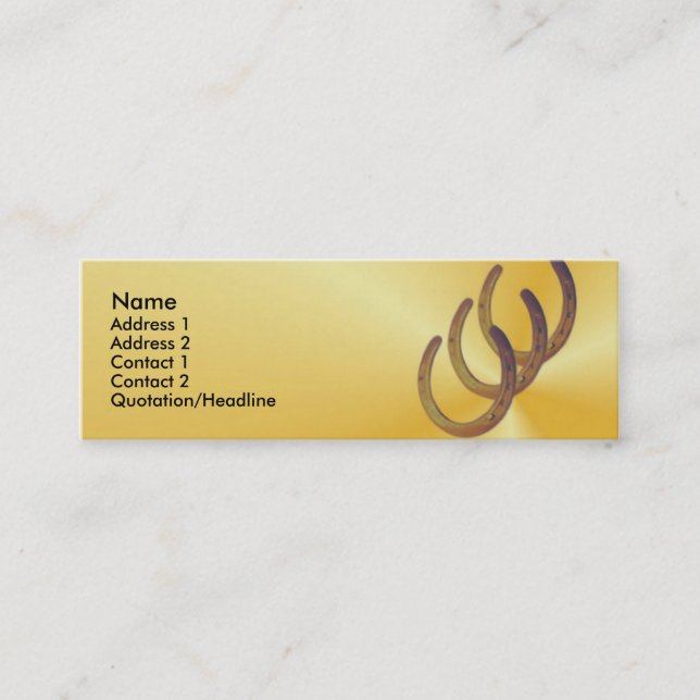 Tarjeta de herradura del perfil (Anverso)