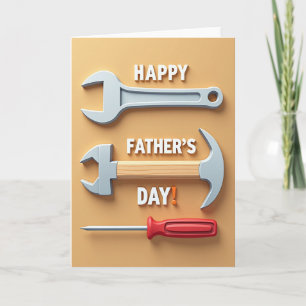 Tarjeta de herramienta de arte del día del padre