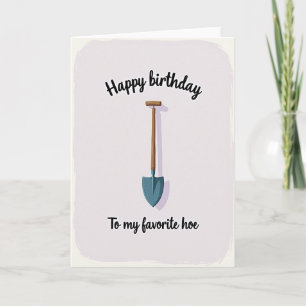 Tarjeta de herramienta de jardín de cumpleaños