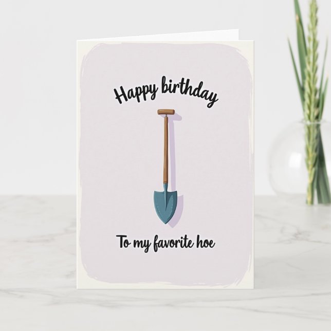 Tarjeta de herramienta de jardín de cumpleaños (Anverso)