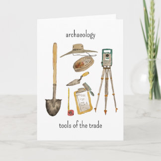 Tarjeta de herramientas de arqueología