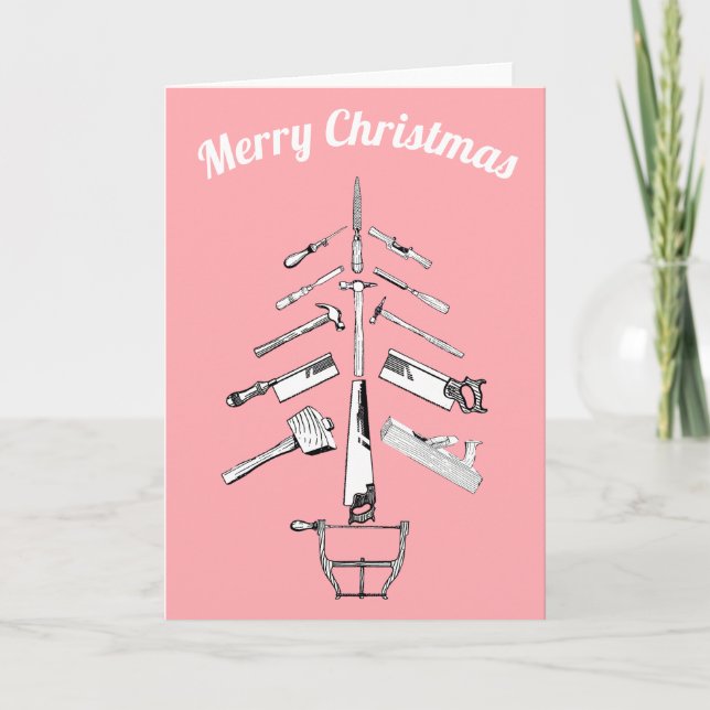 tarjeta de herramientas de carpintería vintage (Anverso)