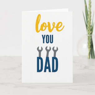 Tarjeta de herramientas para papá que te ama