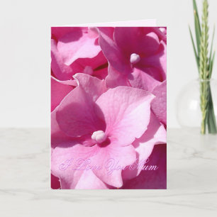 Tarjeta de hidrangea rosa del Día de la Madre