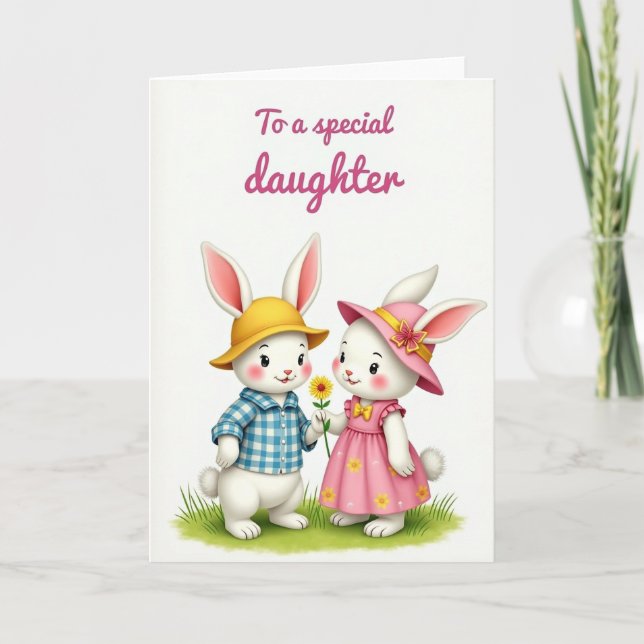 Tarjeta de hija amigos Daisy (Anverso)