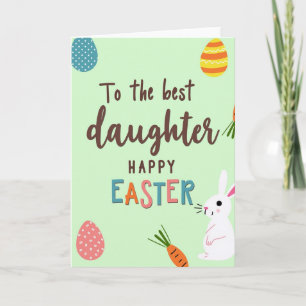Tarjeta de hija con lunares de Pascua