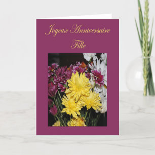 Tarjeta de hija de cumpleaños francesa