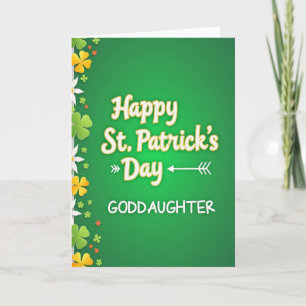 Tarjeta de hija de la suerte verde