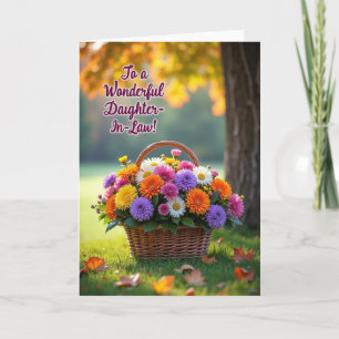 Tarjeta de hija llena de flores