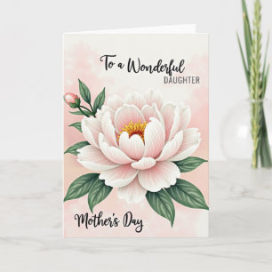 Tarjeta de hija para el día de la madre amorosa