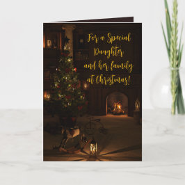 TARJETA DE HIJA Y NAVIDADES FAMILIARES DE FIRESIDE