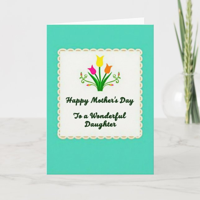 Tarjeta de Hijas Dulces y Maravillosas (Anverso)