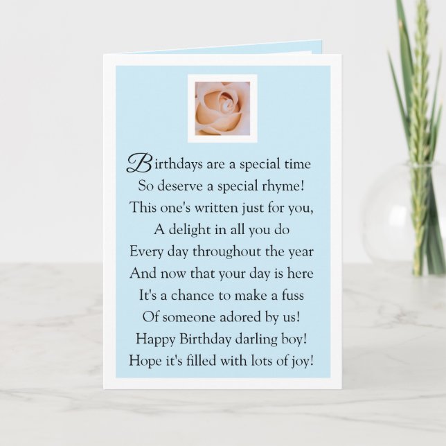 Tarjeta de hijo de cumpleaños feliz (Anverso)