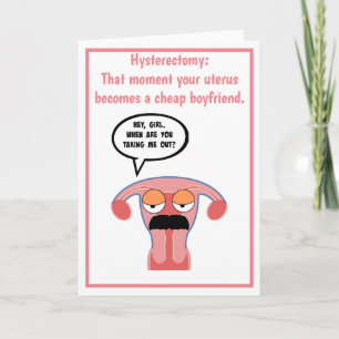 Tarjeta de histerectomía barata para novios