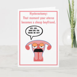 Tarjeta de Histerectomía de Novio Barato