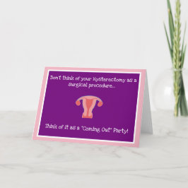 Tarjeta de Histerectomía para Fiesta de Presentaci