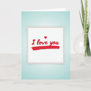 Tarjeta de historia de amor de corazón rojo