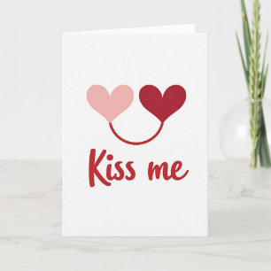 Tarjeta de historia de amor Kiss Me Hearts
