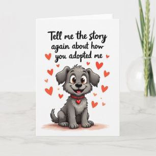 Tarjeta de historia del Día del Padre con cachorro