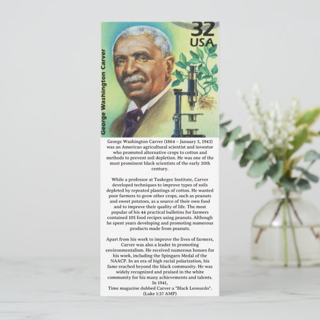 Tarjeta de historia negra cristiana (Anverso de pie)