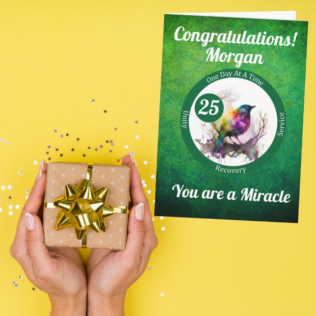 Tarjeta de hito de recuperación de pájaro de acuar (Subido por el creador)