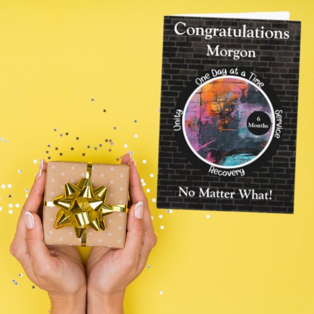 Tarjeta de Hito de Sobriedad Personalizada con Gra (Subido por el creador)