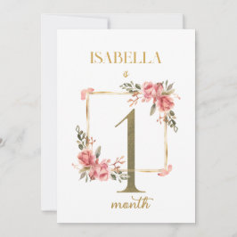 Tarjeta de hito floral elegante