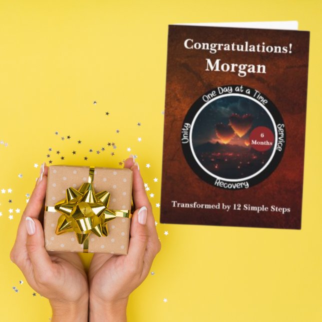 Tarjeta de hitos de la sobriedad personalizada - C (Subido por el creador)