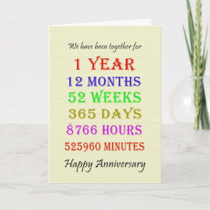Tarjeta de hitos del primer aniversario