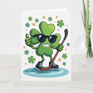Tarjeta de hockey de la estrella del trébol de la