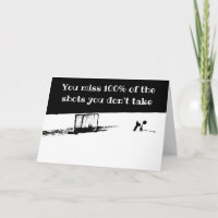 Tarjeta de hockey motivacional