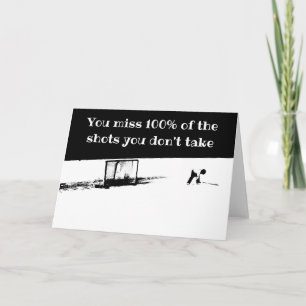 Tarjeta de hockey motivacional