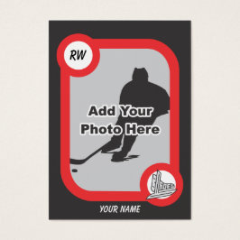 Tarjeta de hockey retro