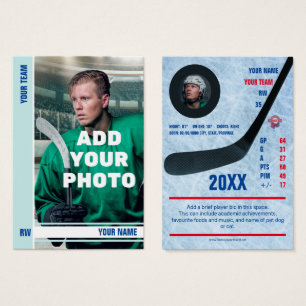 Tarjeta de hockey sobre hierba azul de hielo - Est